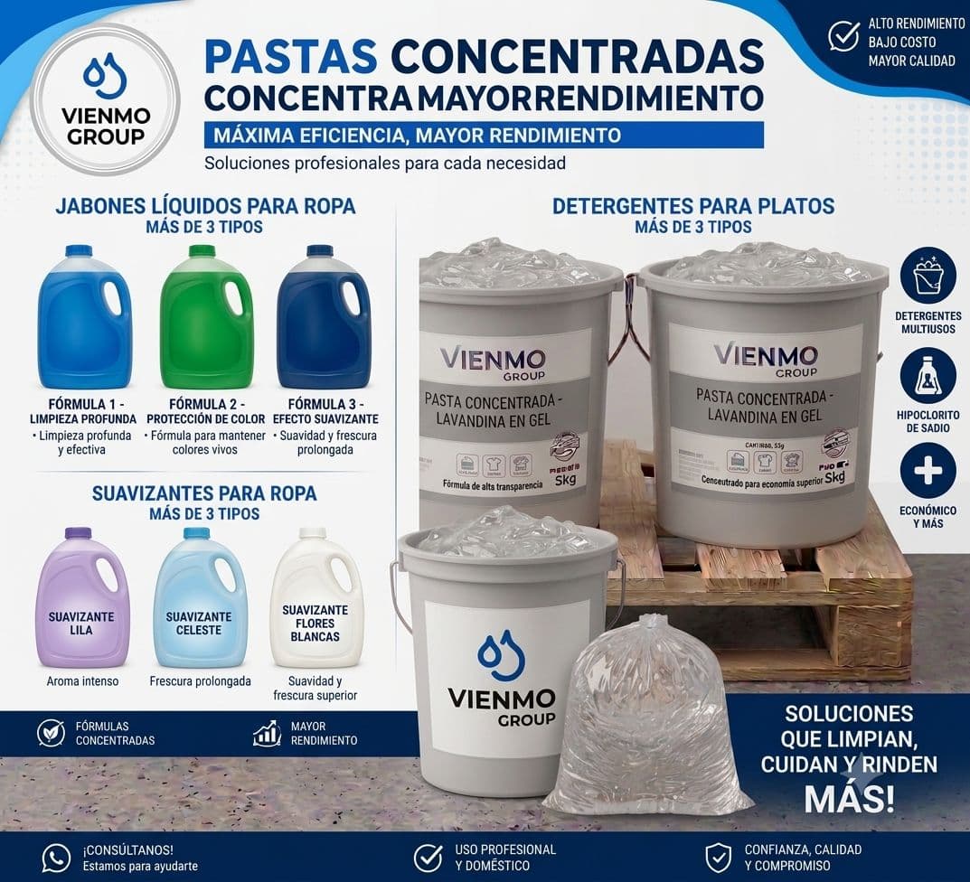Línea de pastas concentradas Vienmo Group — rendimiento y usos